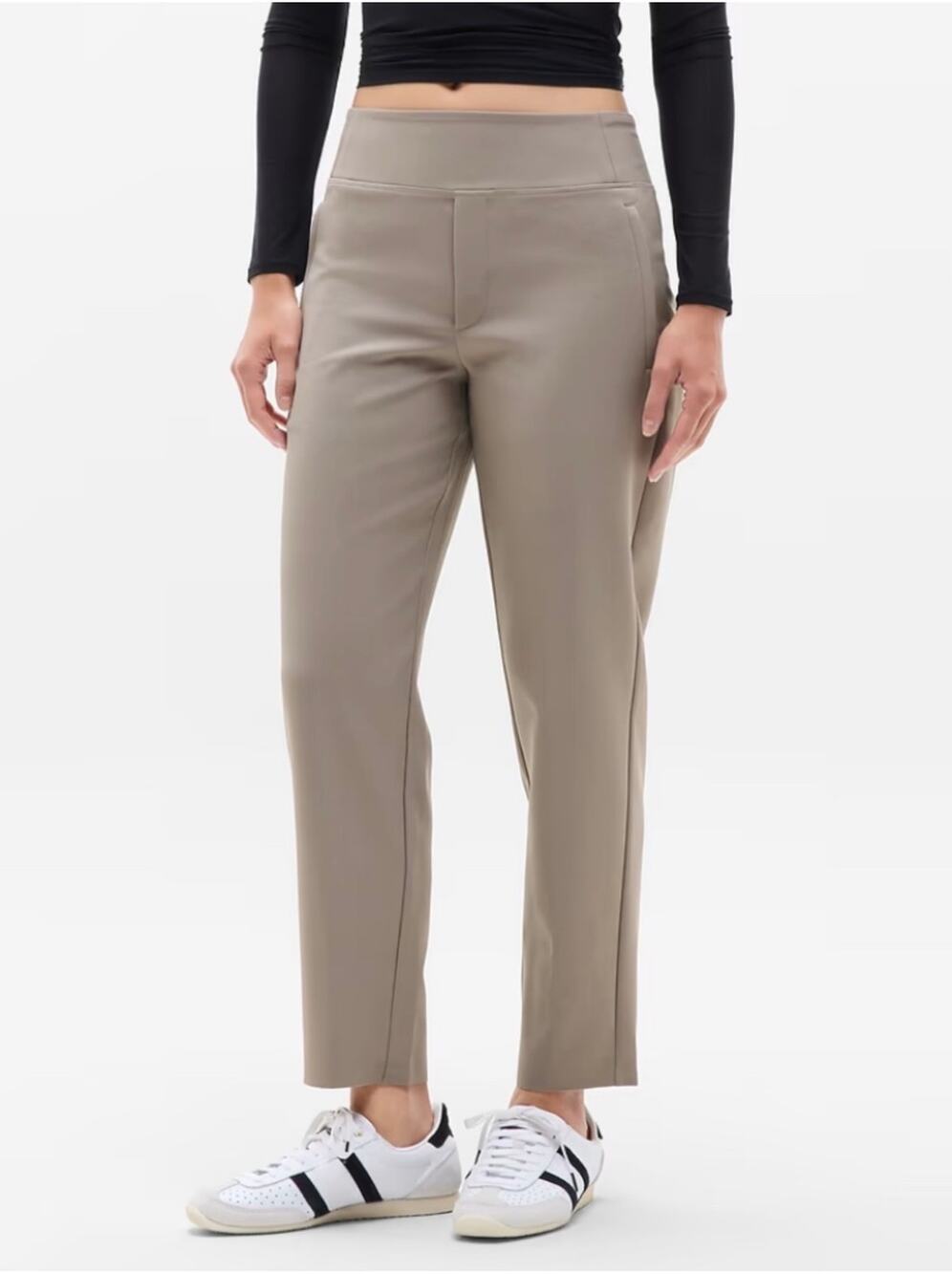 Athleta Pants Womens 2 Taupe Endless High Rise City Minimal Commute Work Pull On